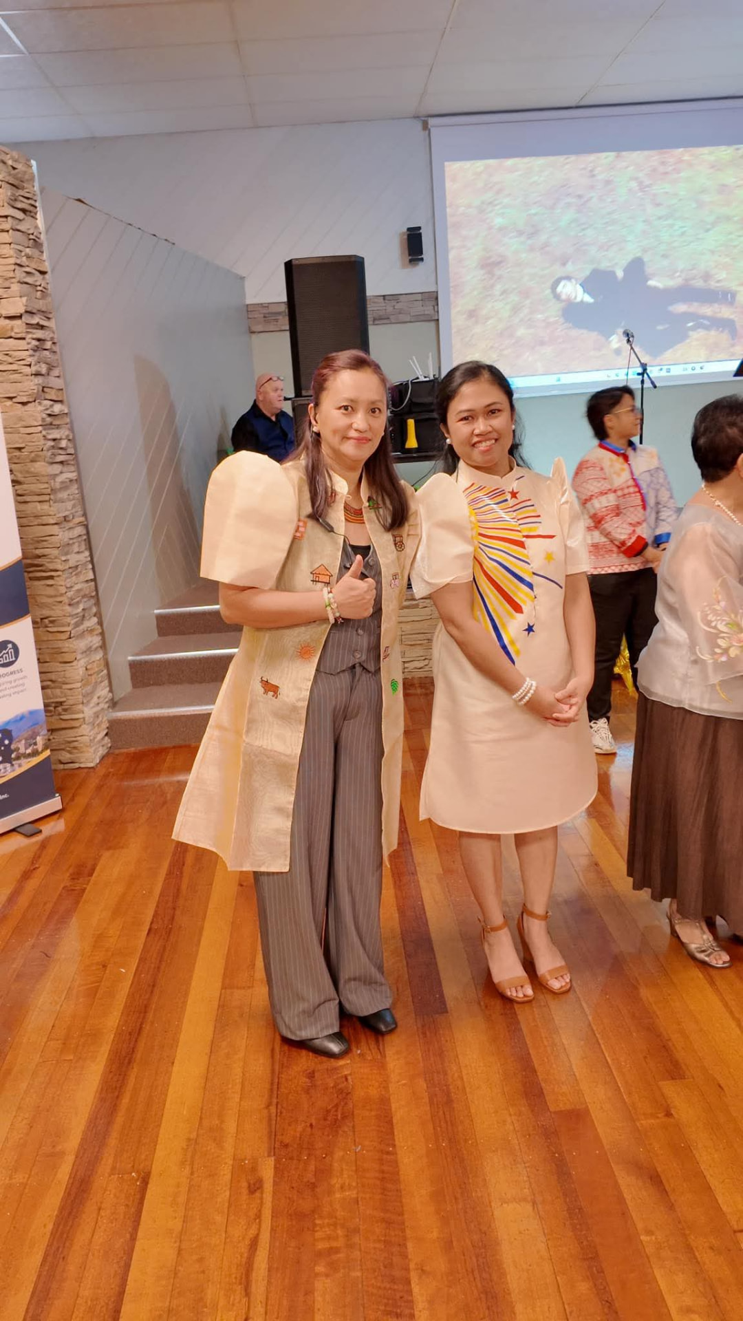 Members in traditional Filipiniana
