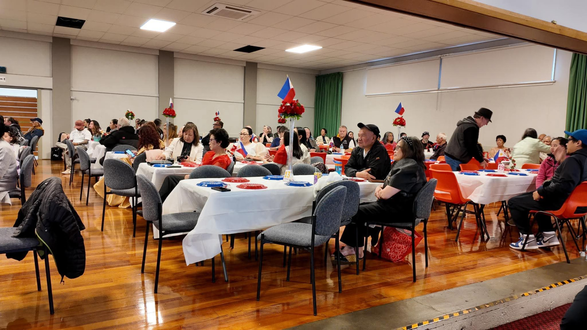 Shared tables and good food